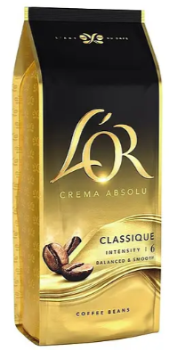 Кава в зернах L'OR Crema Absolute Classic, 1 кг